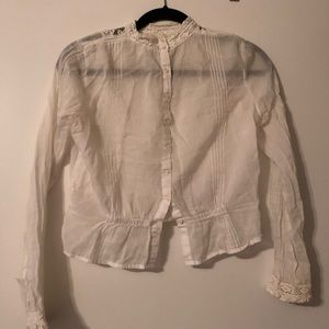 White sheer blouse